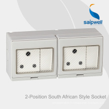 Saipwell High Quality Interrupteur et sortie étanches à montage en surface pour l&#39;Afrique du Sud